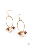 Golden Grotto Brown Paparazzi Earrings All Eyes On U Jewelry Store