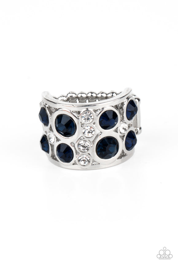High Roller Royale Blue Paparazzi Ring All Eyes On U Jewelry Store
