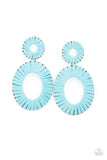 Foxy Flamenco Blue Paparazzi Earrings All Eyes On U Jewelry