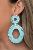 Foxy Flamenco Blue Paparazzi Earrings All Eyes On U Jewelry