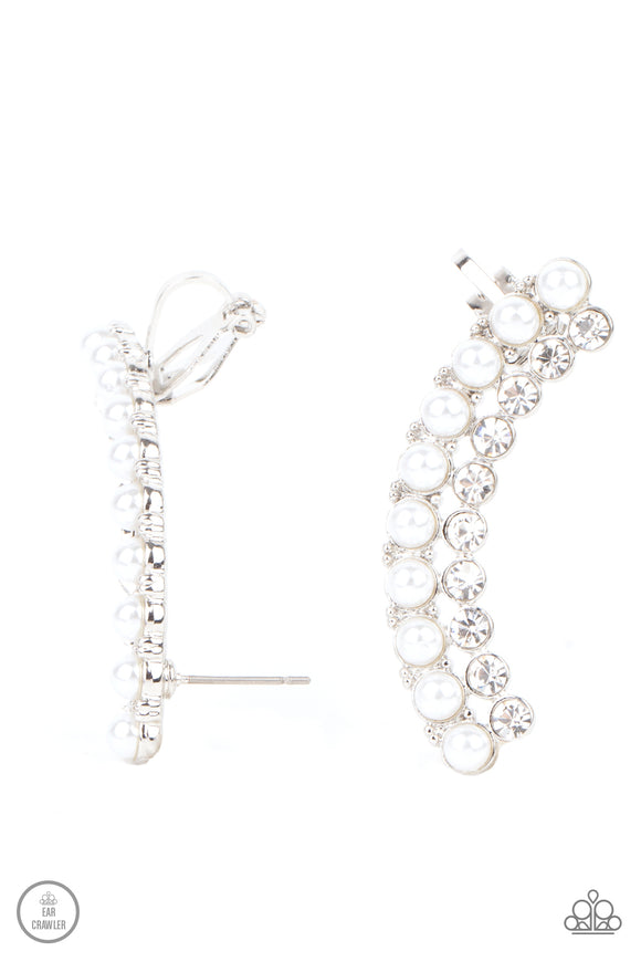 Doubled Down On Dazzle White Paparazzi Earrings All Eyes On U Jewelry