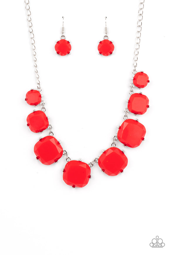 Prismatic Prima Donna Red Paparazzi Necklace All Eyes On U Jewelry 