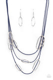 Check Your CORD-inates Blue Paparazzi Necklace All Eyes On U 