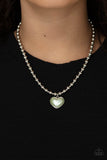 Heart Full of Fancy Green Paparazzi Necklace All Eyes On U Jewelry
