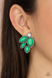 Fancy Foliage Green Paparazzi Earrings All Eyes On U Jewelry Store