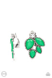 Fancy Foliage Green Paparazzi Earrings All Eyes On U Jewelry Store