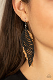 WINGING Off The Hook Black Paparazzi Earrings