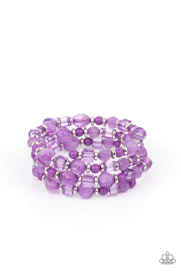 Girly Girl Glimmer Purple Paparazzi Bracelet All Eyes On U Jewelry