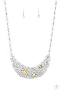 Fabulously Fragmented Yellow Paparazzi Necklace All Eyes On U Jewelry