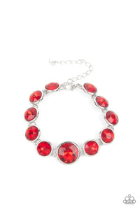Lustrous Luminosity Red Paparazzi Bracelet All Eyes On U Jewelry