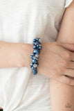Upcycled Upscale Blue Paparazzi Bracelet All Eyes On U Jewelry Store