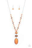Naturally Essential Orange Paparazzi Necklace All Eyes On U Jewelry