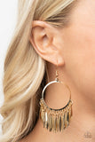 Radiant Chimes Gold Paparazzi Earrings All Eyes On U Jewelry Store