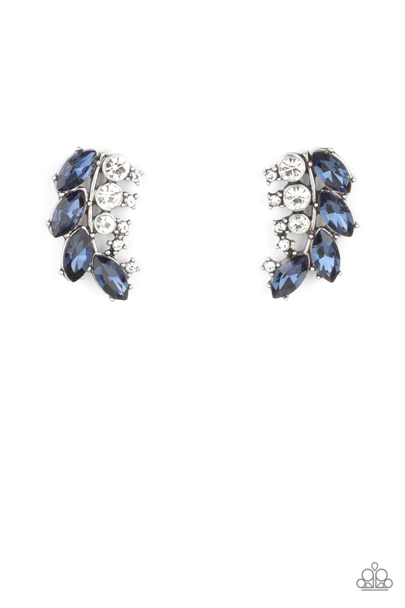 Flawless Fronds Blue Paparazzi Earrings All Eyes On U Jewelry Store
