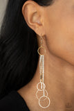Demurely Dazzling - Gold Paparazzi Earrings All Eyes On U Jewelry