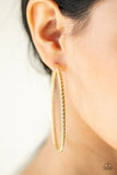 Resist The Twist - Gold Paparazzi Earrings All Eyes On U Jewelry