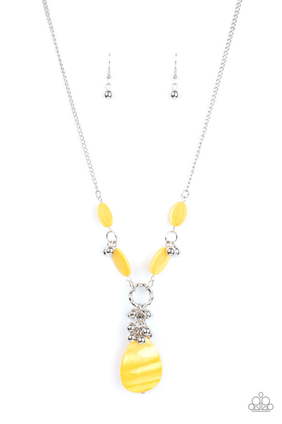 Summer Idol - Yellow Paparazzi Necklace All Eyes On U Jewelry