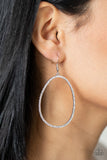 OVAL-ruled! White Paparazzi Earrings