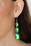 Cosmic Red Carpet - Green Paparazzi Earrings All Eyes On U Jewelry