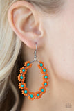 Festively Flower Child  Orange Paparazzi Earrings All Eyes On U Jewelr