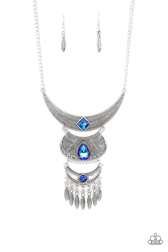 Lunar Enchantment Blue Paparazzi Necklace All Eyes On U Jewelry Store