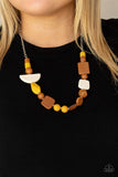 Tranquil Trendsetter Yellow Paparazzi Necklace All Eyes On U Jewelry 