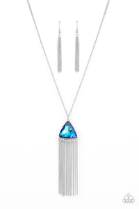 Proudly Prismatic Blue Paparazzi Necklace All Eyes On U Jewelry