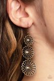 Gazebo Garden - Brass Paparazzi Earrings All Eyes On U Jewelry