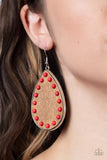 Rustic Refuge - Red Paparazzi Earrings All Eyes On U Jewelry