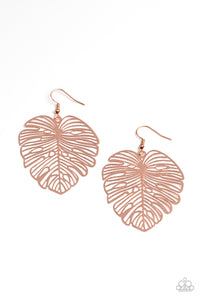 Palm Palmistry - Copper Paparazzi Earrings All Eyes On U Jewelry