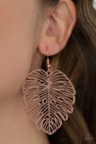 Palm Palmistry - Copper Paparazzi Earrings All Eyes On U Jewelry