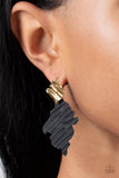 Paparazzi Gold Earrings-Crimped Couture - Gold All Eyes On U 