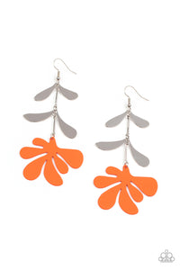 Palm Beach Bonanza - Orange Paparazzi Earrings All Eyes On U Jewelry