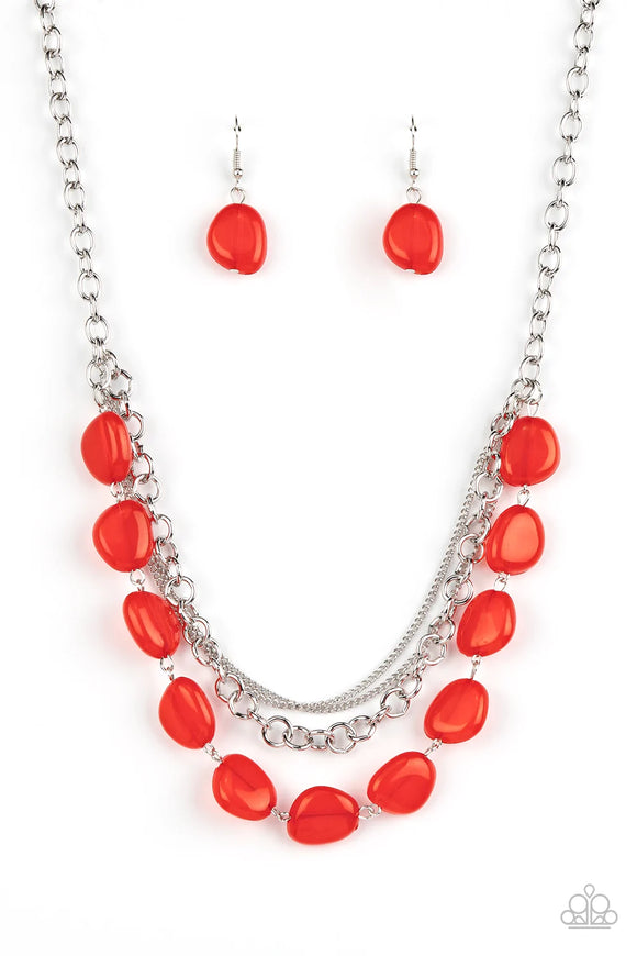 Pumped Up Posh Red Paparazzi Necklace All Eyes On U Jewelry