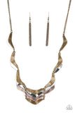 Mixed Metal Mecca - Brass Paparazzi Necklace All Eyes On U Jewerly