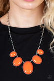 Vivacious Vanity - Orange Paparazzi Necklace All Eyes On U Jewelry