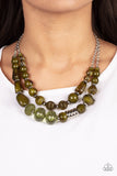 Pina Colada Paradise - Green Paparazzi Necklace All Eyes On U Jewelry 