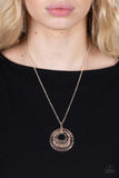 Totally Tulum - Rose Gold Paparazzi Necklace All Eyes On U Jewelry