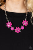Flamboyantly Flowering - Pink Paparazzi Necklace All Eyes On U 