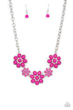 Flamboyantly Flowering - Pink Paparazzi Necklace All Eyes On U 