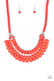 All Across the GLOBETROTTER - Red Paparazzi Necklace All Eyes On U 