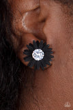 Sunshiny DAIS-y Black Paparazzi Earrings All Eyes On U Jewelry