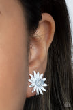 Sunshiny DAIS-y White Paparazzi Earrings All Eyes On U Jewelry Store