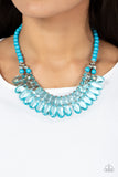 All Across the GLOBETROTTER - Blue Paparazzi Necklace All Eyes On U 