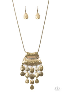 Totem Trek - Brass Paparazzi Necklace All Eyes On U Jewelry