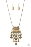 Totem Trek - Brass Paparazzi Necklace All Eyes On U Jewelry
