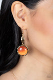 Magically Magnificent - Orange Paparazzi Earrings All Eyes On U Jewel