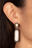 Southern Charm - White Paparazzi Earrings All Eyes On U Jewelry