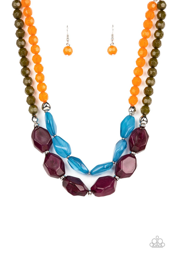 Tropical Trove - Purple Paparazzi Necklace All Eyes On U Jewelry