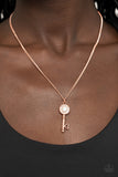 Paparazzi Necklace-Prized Key Player - Copper All Eyes On U Jewelry